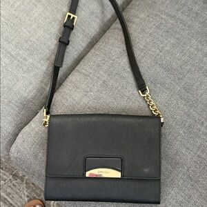 Calvin Klein Black and Gold Crossbody Bag